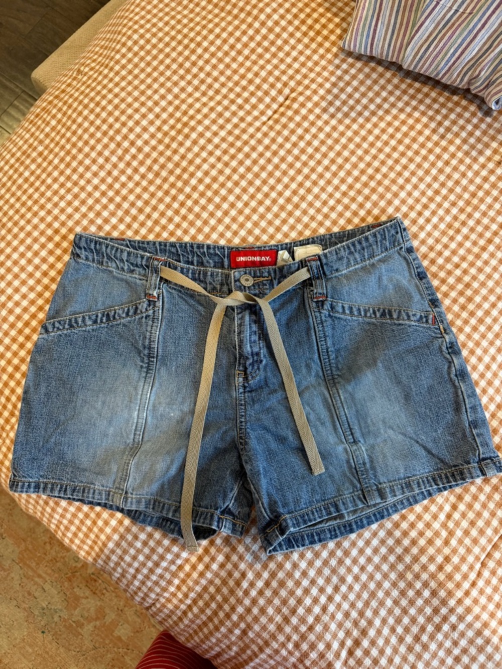 Y2K Vintage UNIONBAY Light Blue Denim Drawstring Shorts